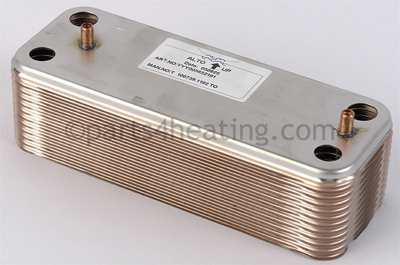 Laars Heating Systems Ht 330 Baxi Parts Baxi Baxi Luna Ht 380 Luna Ht 380 Heat Exchanger, Dhw, 22 Plates - Part Number LM-5652190