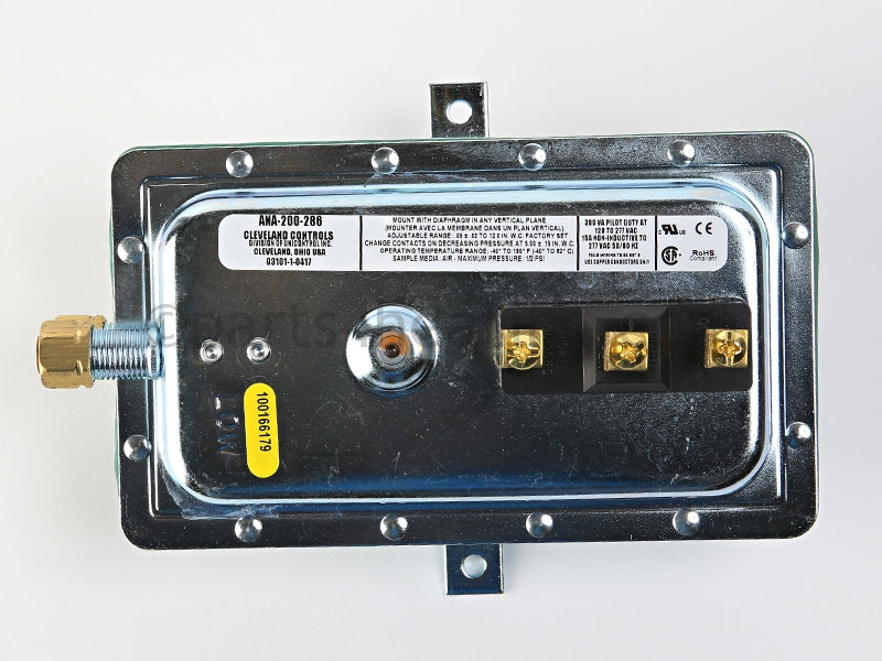 Lochinvar Switch, Low Air, F9, 752 - Nat - F9 - Part Number: PRS2434 , 100166179