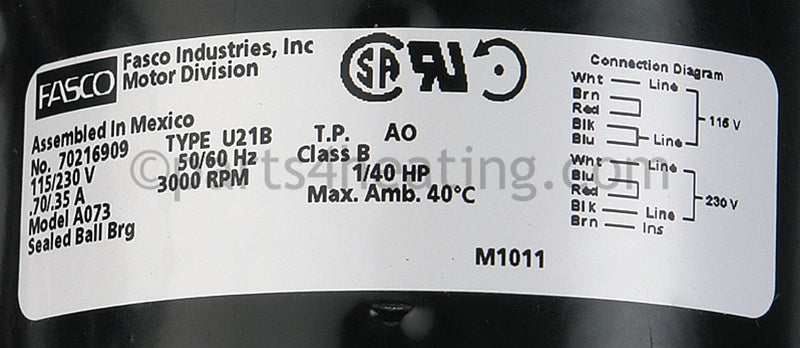 Laars Heating Systems Blower - Part Number: R0360500