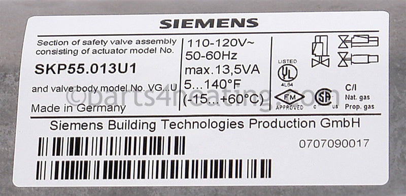 Laars Heating Systems Gas Valve Actuator, Landis, Rheos And Rheos+, 1200, 1600, 2000, 2400 - Part Number: R2003400