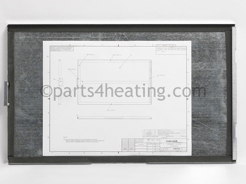 Laars Heating Systems Air Filter Box Cover, Rheos And Rheos+, 1200, 1600, 2000, 2400 - Part Number: R2004700