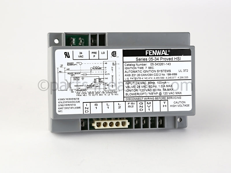 Laars Heating Systems Ignition Control, 3 Try, Previous Part #Re2312000 - Part Number: R2005700