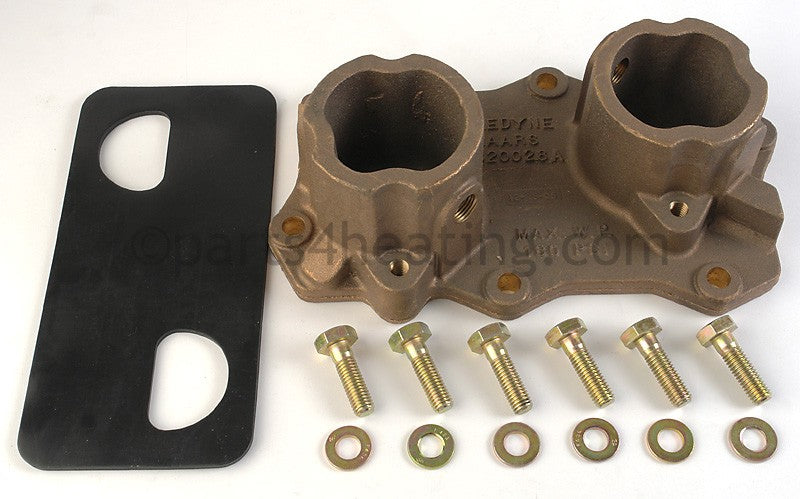 Laars Heating Systems Machined Bronze Inlet/Outlet Header Cover For Std. Heat Exchanger, Previous Part #20150200 - Part Number: R20150200