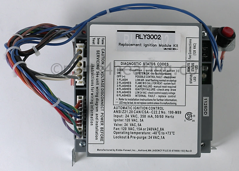 Lochinvar Ignition Module, All - Part Number: RLY3002 , 100167776