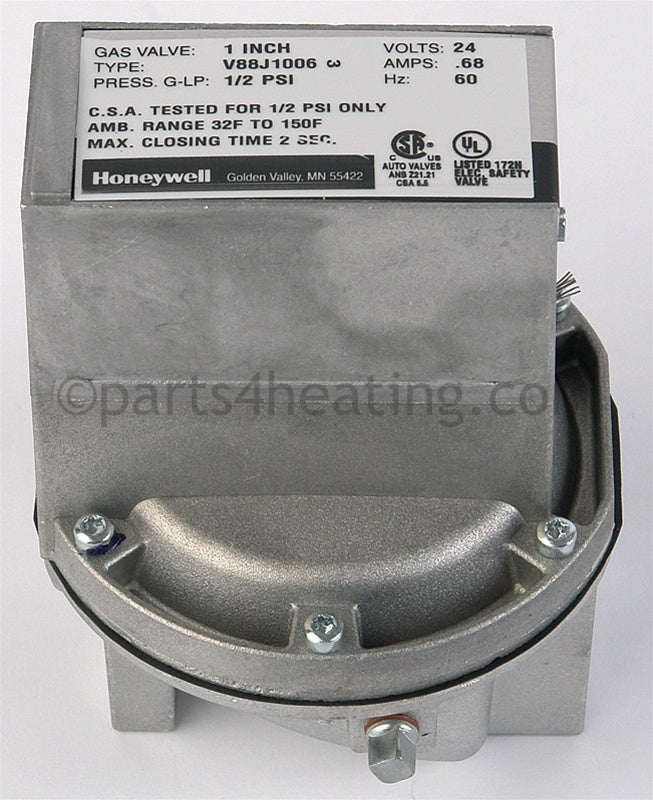 Laars Heating Systems Gas Valve, Safety, 1 In. Natural Gas &amp; Propane, 500-850 - Part Number: RV0046600