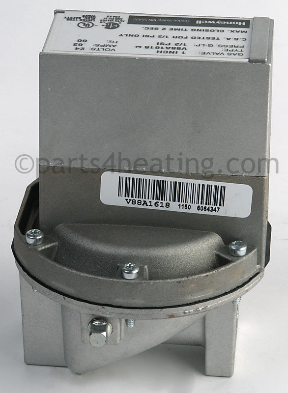 Honeywell Gas Valve Lp. 1 In. 24 Volt, .62 Amps, 60 Hz, 1/2 Psi Only - Part Number: V88A1618